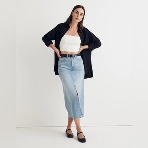 Madewell Denim Maxi Skirt in Merrimon Wash